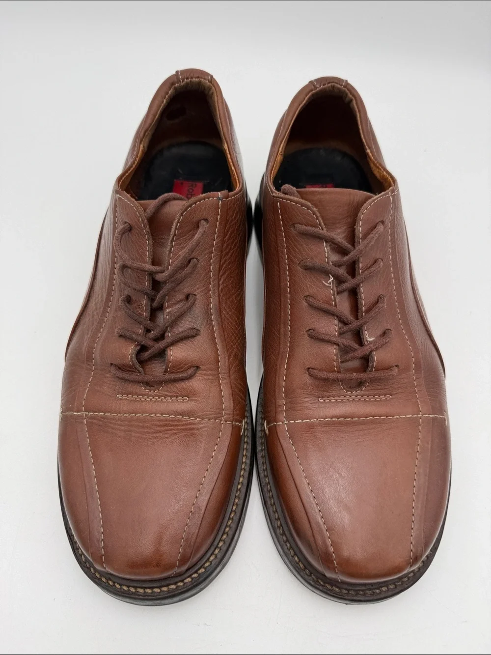 Vintage Robert Wayne Brown Leather Lace-Up Oxford Shoes Mens 11 casual grandpa
